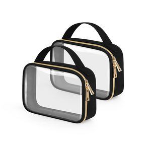 Tsa Approved Toiletry Bag, 2 Pack Clear Makeup Bags With Handles, Quart Size🌻